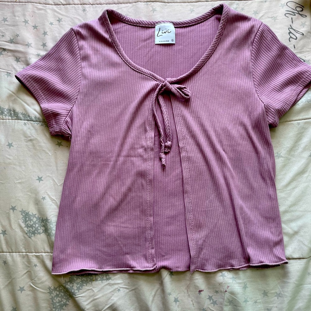 Beautiful Purple Tie Top
